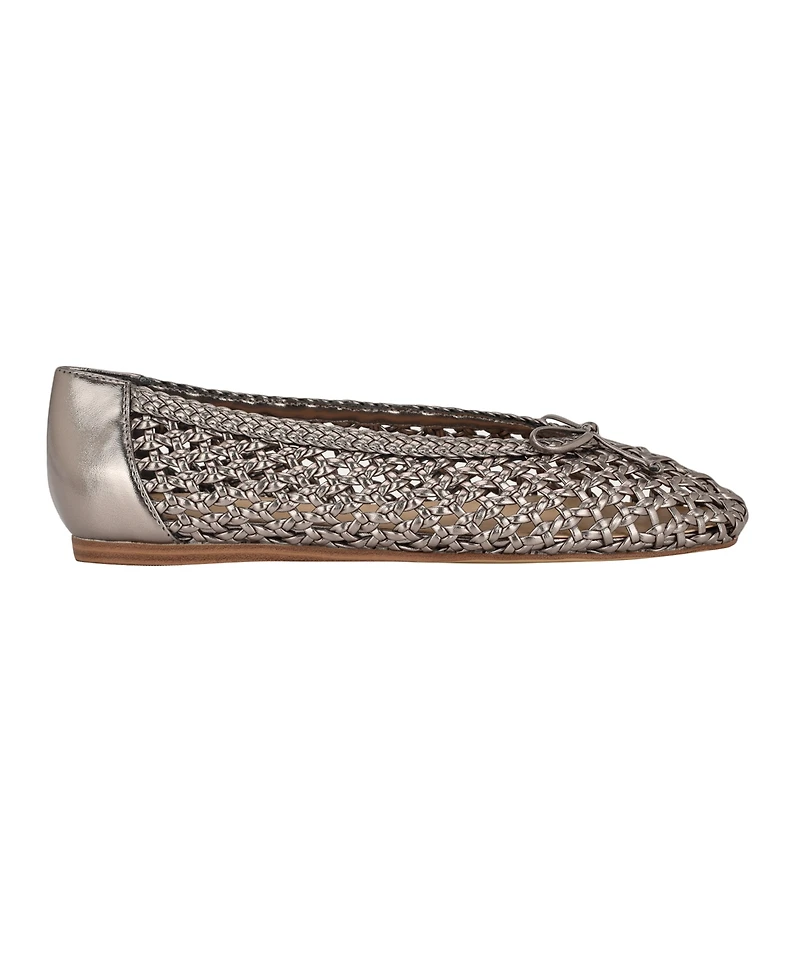 Calvin Klein Women's Zatoria Woven Ballet Flats