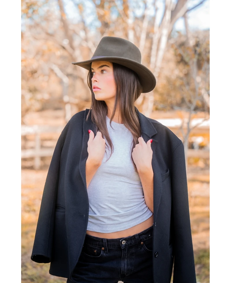 Peter Grimm Sherpa Wool Felt Crushable Packable Fedora Hat