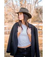 Peter Grimm Sherpa Wool Felt Crushable Packable Fedora Hat