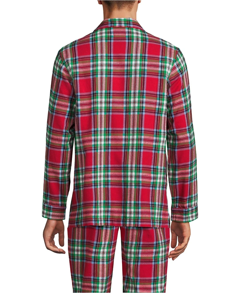 Lands' End Men's Classic Fit Flannel Pajama Shirt
