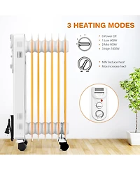 Sugift 1500W Electric Space Heater with 3 Heat Settings and Safe Protection