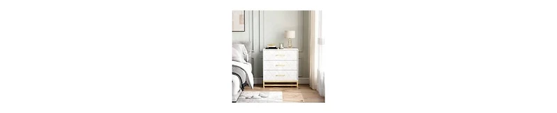 gaomon 3 Drawer Dresser, Wood Chest Drawers With Storage For Closet, Bedroom