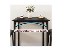 gaomon Dining Table Set for 4, Kitchen with 4 Upholstered Chairs, 5 Piece Rectangular Room Set, Small Space, Apartment, Home, K