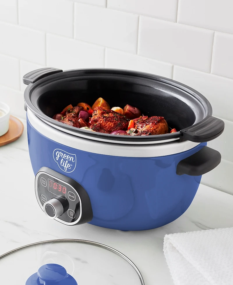 GreenLife Ceramic Nonstick Healthy Cook Duo Slow Cooker
