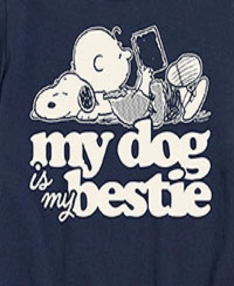 Peanuts Big Boys My Dog Is Bestie Graphic Tee