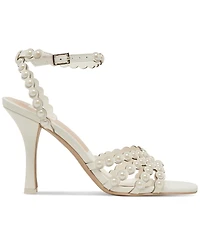Dolce Vita Women's Hellen Pearl Strappy Two-Piece Stiletto Dress Sandals