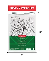 Mead Derwent Academy Wirebound Sketchbook, 70 Sheets, Pack of 3
