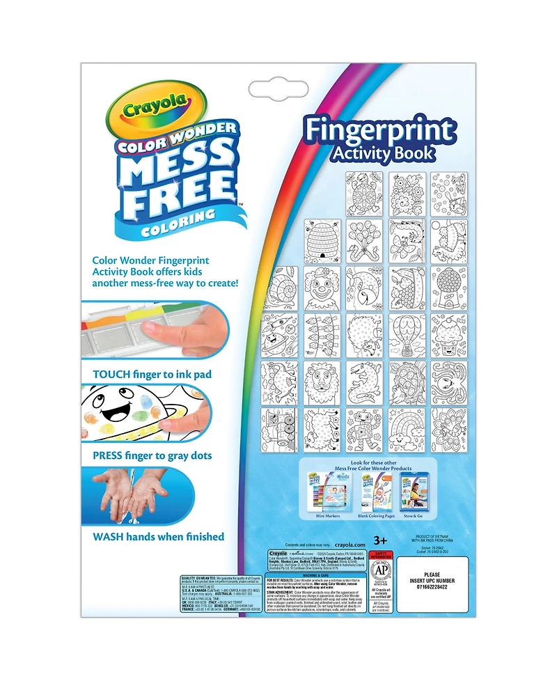 Crayola Color Wonder Fingerprint Activity Book