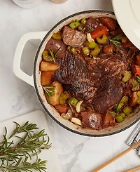 Smith and Clark Blue Gradient 5-Quart Enameled Cast Iron Dutch Oven