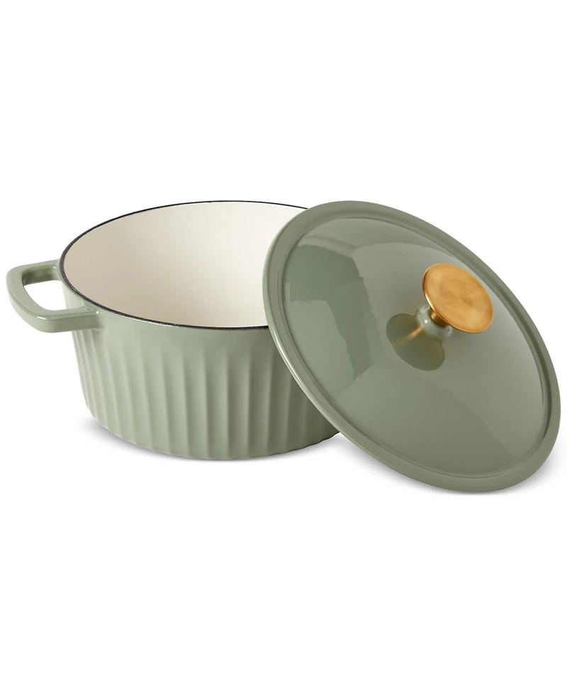 Smith and Clark Sage Green 3-Quart Enameled Cast Iron Dutch Oven