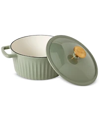 Smith and Clark Sage Green 3-Quart Enameled Cast Iron Dutch Oven