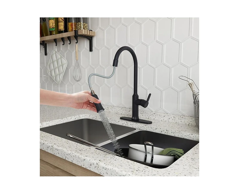 Casainc 1.8 Gpm Single-Handle Pull-Down Kitchen Faucet Single Hole Faucet