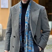 Elizabetta Men's Sorrento - Wool Backed Silk Scarf for Men