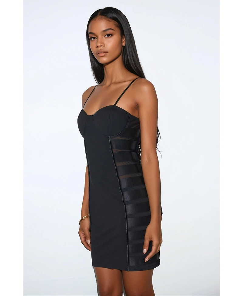 Bebe Women's Mesh Bodycon Dress