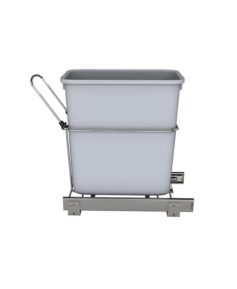 Rev-a-Shelf 20 qt. Universal Waste Container with Rear Basket, Rukd-1420RB-1