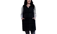 Women's Woven Full-Zip Sleeveless Quilted Puffer Vest - Motherhood Maternity