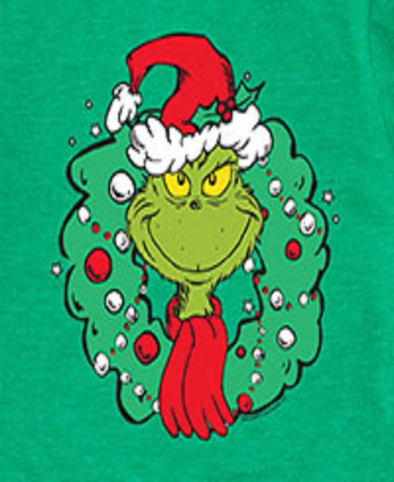 The Grinch Big Boys Wreath Short Sleeve Graphic Tee