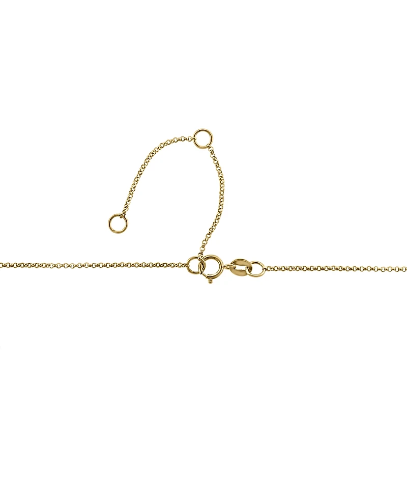 Effy Cultured Freshwater Pearl (2-1/2 - 5mm) & Diamond (1/10 ct. t.w.) Lariat Necklace in 14k Gold, 14-3/4" + 1-1/4" extender