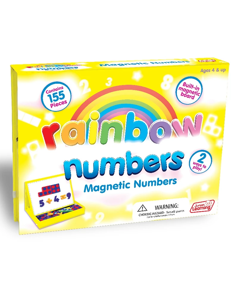 Junior Learning Rainbow Numbers Magnetic Numbers, 155 Pieces