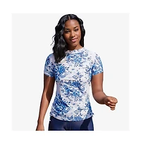 Calypsa Plus Mock Neck Adele Swim Top
