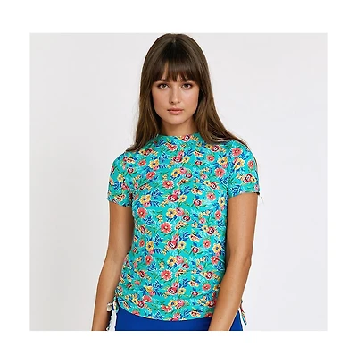 Calypsa Plus Mock Neck Adele Swim Top