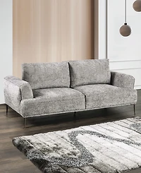 Furniture of America 81" Orlandi Chenille Flared Arm Sofa