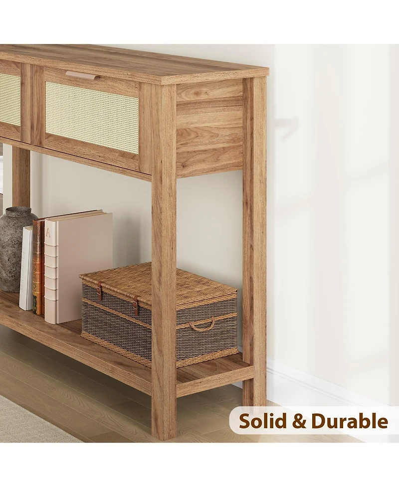 gaomon Entryway Table with 2 Drawers, Console Table for Entryway