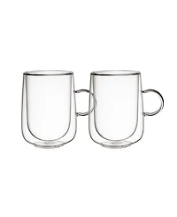 Villeroy & Boch Artesano Hot Cold Beverages Large Insulated Latte Glass, Set of 2