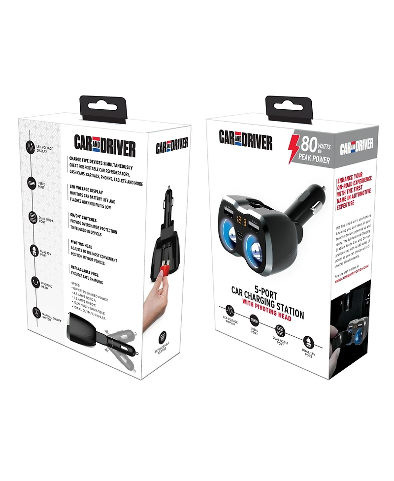 80-watt 5-port Car Charger