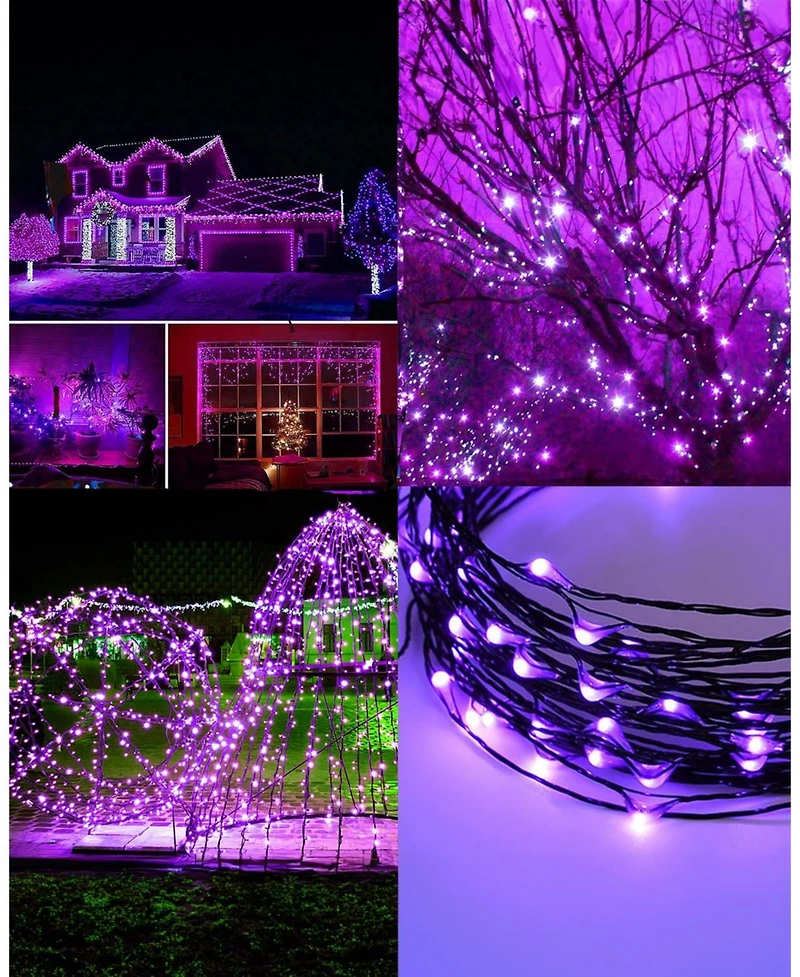 Twinkle Star 120 Led Outdoor Solar String Lights 8 Modes Decorative Fairy 2-Pack - 39.4 Ft