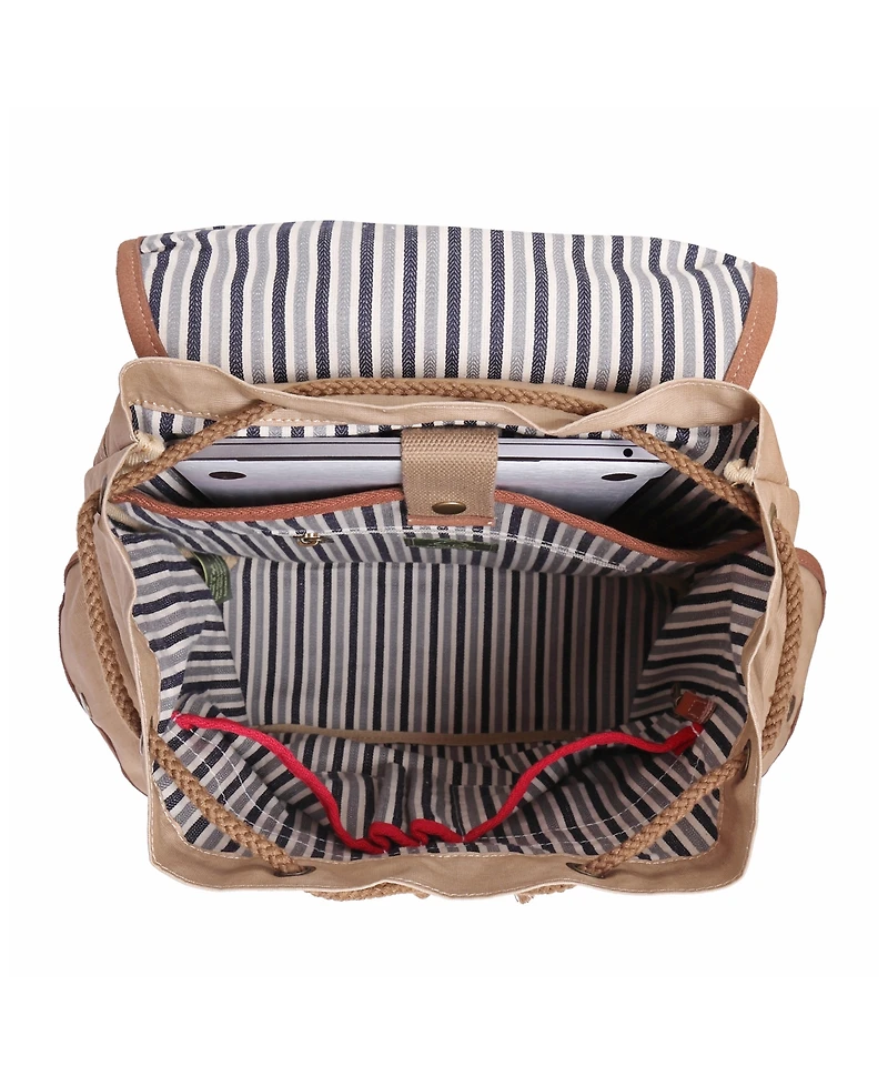 Tsd Brand Dolphin Canvas Backpack
