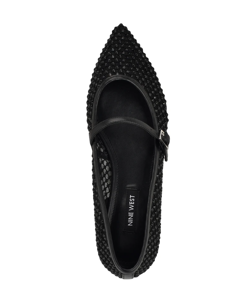 Nine West Women's Bray Pointy Toe Embellished Dress Flats