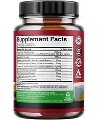 Horny Goat Weed Capsules | Tongkat Ali Saw Palmetto Extract | Panax Ginseng and Black Maca Root for Stamina & Energy | 20ct