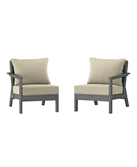 WestinTrends Outdoor Patio Hdpe Loveseat Sofa with Cushions