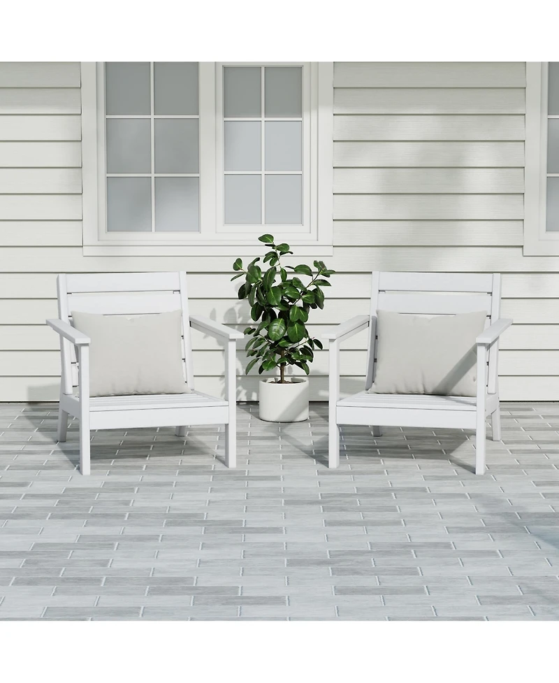 WestinTrends Outdoor Patio Hdpe Deep Seating Armchair (Set of 2)