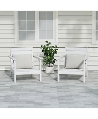 WestinTrends Outdoor Patio Hdpe Deep Seating Armchair (Set of 2)