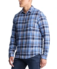 Men's Saroz Cotton Plaid Button-Up Shirt