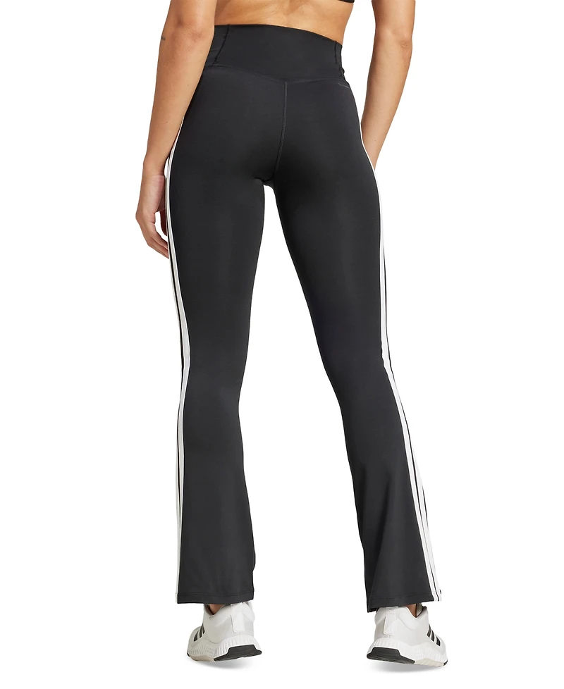 Optime Essentials 3 Stripes Flared Leggings