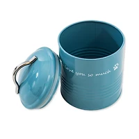 "I Love You So Much" Dog Treat Canister Gift Set – Airtight & Stylish Storage, Durable, Non-Toxic Material (Pink and Blue)