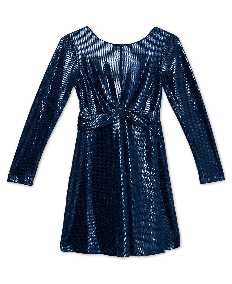 Speechless Big Girls Long Sleeve Disco Dot Dress