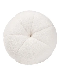 Baxton Studio Raelynn Modern and Contemporary Ivory Boucle Upholstered and Gold Metal Ottoman