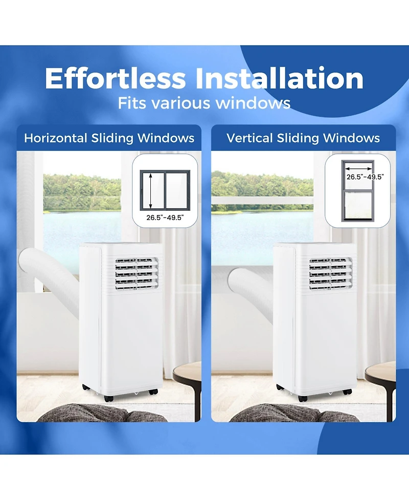 8000 Btu Portable Air Conditioner 3 in 1 Ac Unit with Fan and Dehumidifier