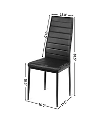 Gouun Set of 2 or 6 High Back Dining Chairs-Set of 6