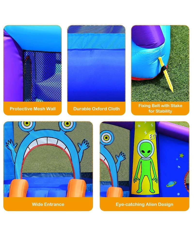 Gouun Castle Jumping Bouncer with Water Slide and 550W Blower