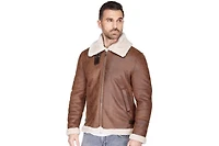 Braveman Men's Faux Shearling Bomber Jacket