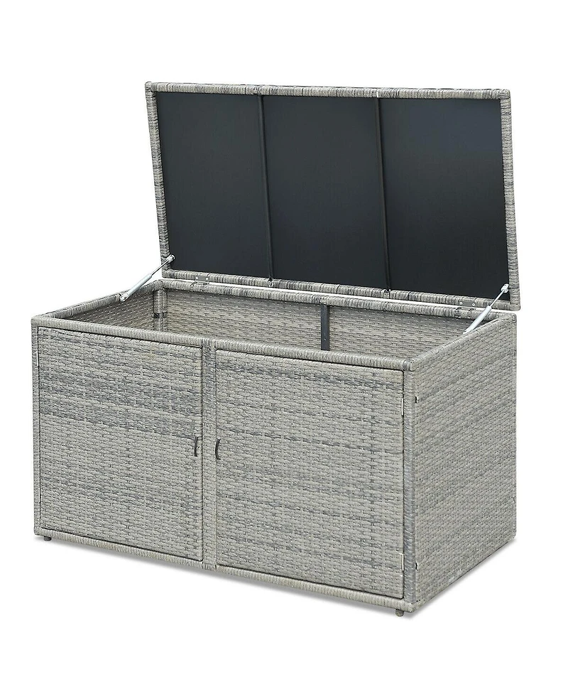 Gouun 88 Gallon Garden Patio Rattan Storage Container Box