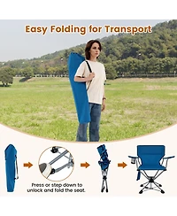 Gouun 360° Swivel Hunting Chair Portable Foldable Hunting Chair with Mesh Cup Holder and Storage Pockets