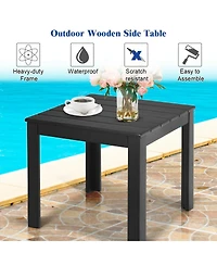 Gouun Wooden Square Patio Bistro Table