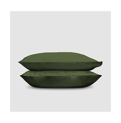 Doz by Sijo Doz 100% Gots Certified Organic Percale Cotton Pillowcase Set, Hotel Crisp Cool, Breathable