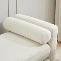 66" Upholstered Bench, Boucle Ottoman for Bedroom, Living Room, or Entryway-The Pop Home